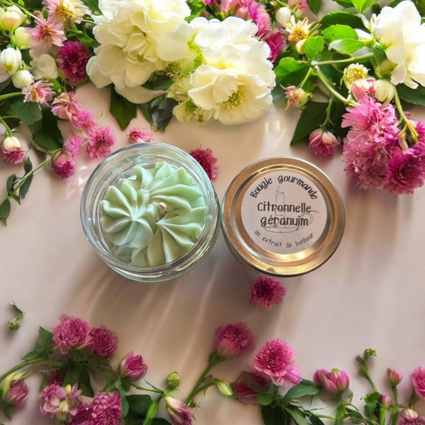 Bougie Gourmande - Citronnelle géranium -