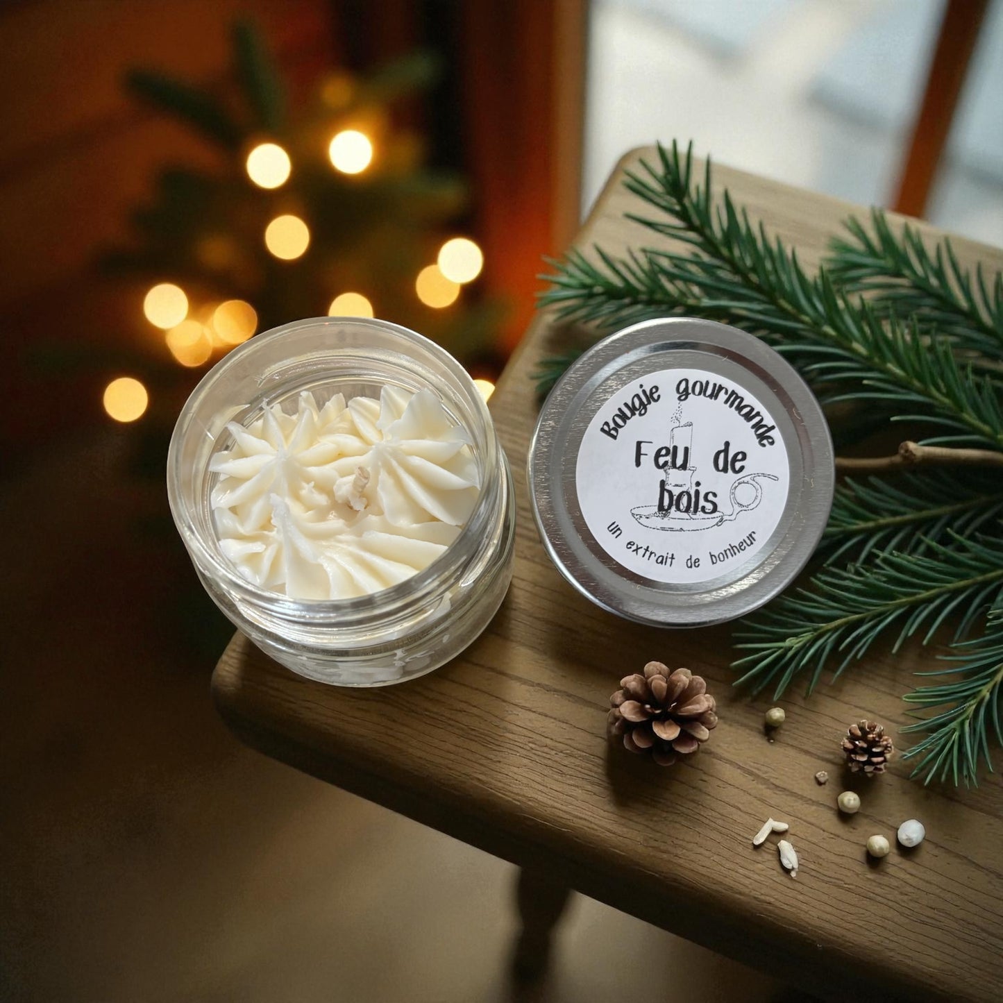 Bougie Gourmande - Feu de bois -