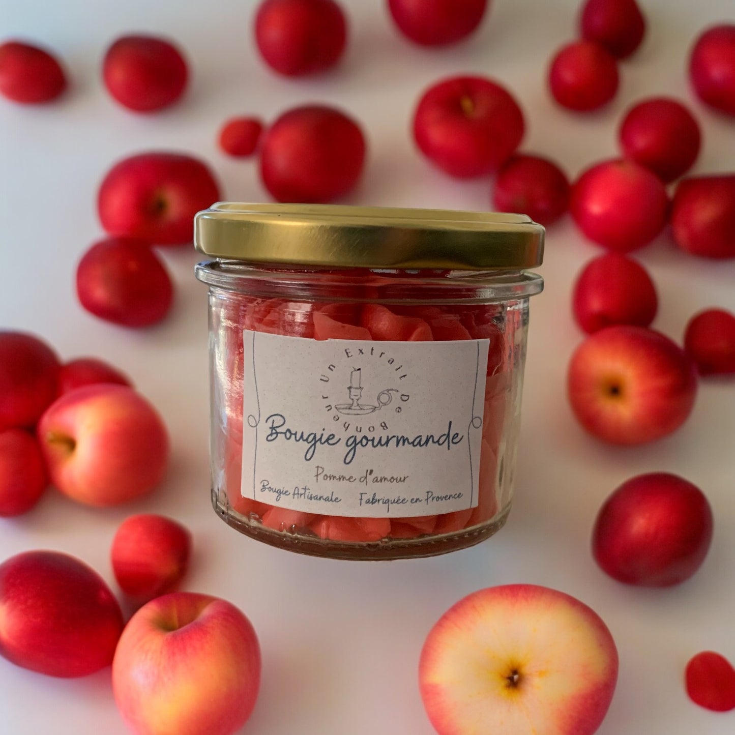 Bougie Gourmande - Pomme d'amour -