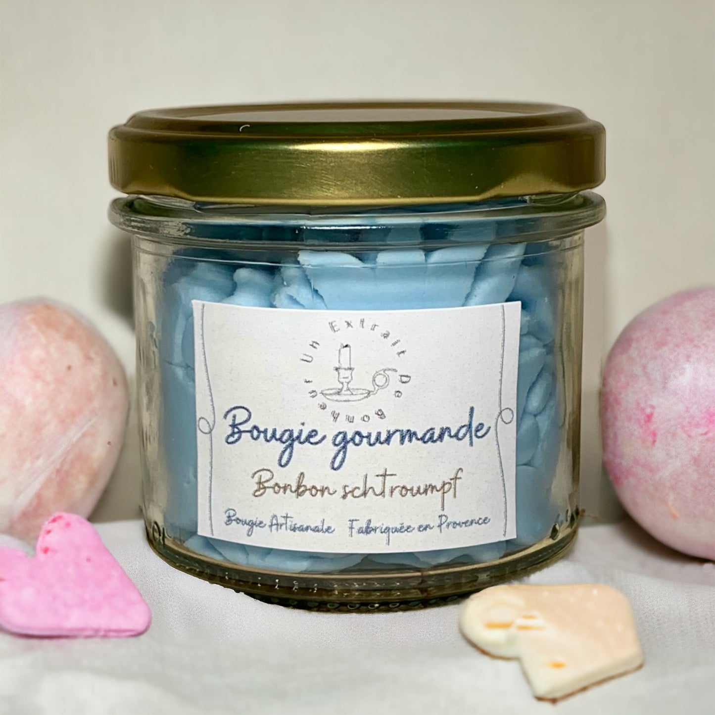 Bougie Gourmande - Bonbon schtroumpf -