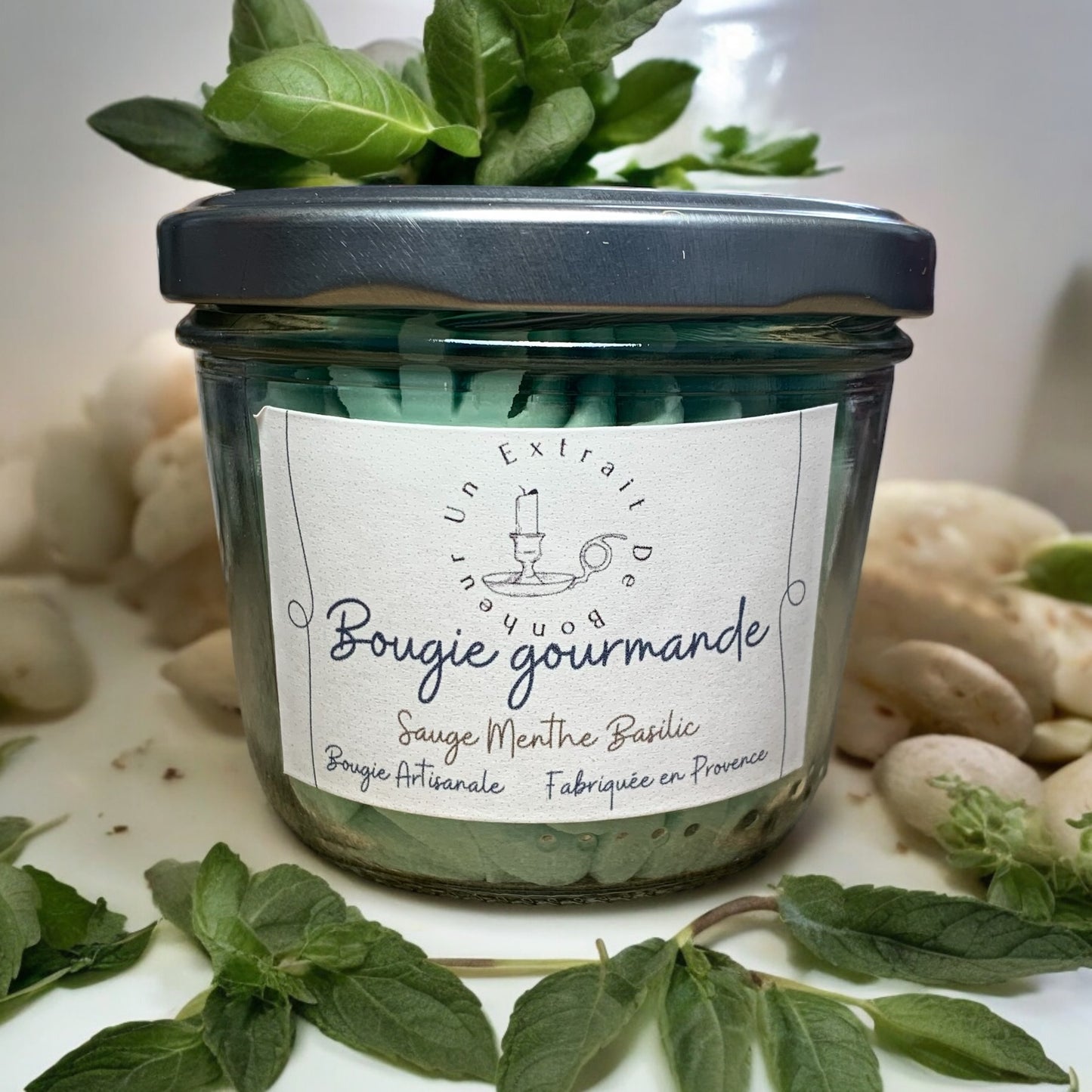 Bougie Gourmande - Sauge menthe basilic -