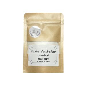 Poudre d&rsquo;aspirateur – Lavande et musc blanc –