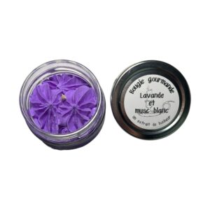 Bougie gourmandes  – Lavande et musc blanc –