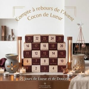 Calendrier de l&rsquo;Avent 2026 – fondant parfumé et brûle parfum – Cocon de Lueur