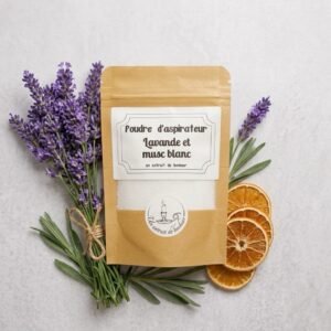 Poudre d’aspirateur – Lavande et musc blanc –